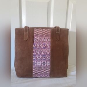 Leather Woven Patchwork Tote